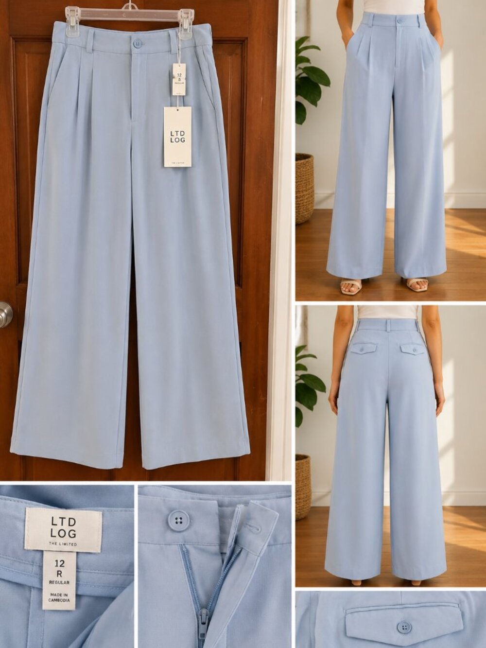 High Rise Wide Leg Pants – New With Tags